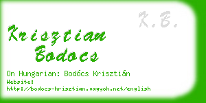 krisztian bodocs business card