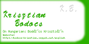 krisztian bodocs business card